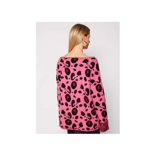 One Teaspoon Sweter Lepopard 23611 Różowy Regular Fit One Teaspoon XS MODIVO
