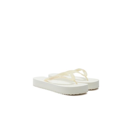 Calvin Klein Jeans Japonki Beach Sandal Flatform YW0YW01620 Écru 37 MODIVO