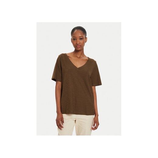 United Colors Of Benetton T-Shirt 3BVXD400H Brązowy Relaxed Fit ze sklepu MODIVO w kategorii Bluzki damskie - zdjęcie 177221645