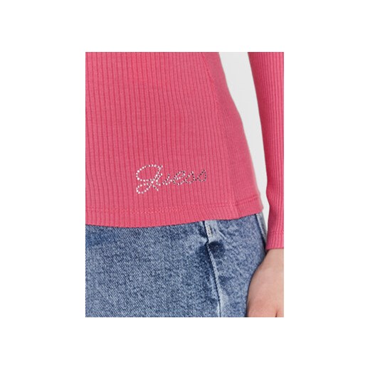 Guess Bluzka Karlee W2YP46 KBCO2 Różowy Slim Fit Guess M MODIVO