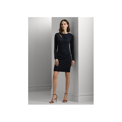 Lauren Ralph Lauren Sukienka koktajlowa 253926430003 Granatowy Slim Fit 38 MODIVO