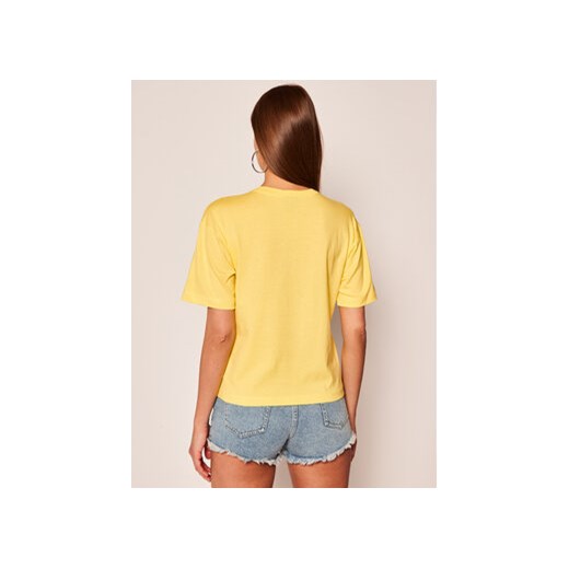 Champion T-Shirt C Logo Ribbed Cuffed 112765 Żółty Regular Fit Champion XS MODIVO