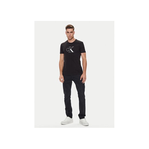 Calvin Klein Jeans T-Shirt Outline Monologo J30J325678 Czarny Slim Fit L MODIVO