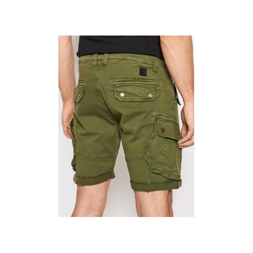 Alpha Industries Szorty materiałowe Combat 116210 Zielony Regular Fit Alpha Industries 36 MODIVO