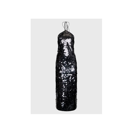 ROTATE Sukienka koktajlowa Big Sequins RT2247 Czarny Slim Fit Rotate 40 MODIVO