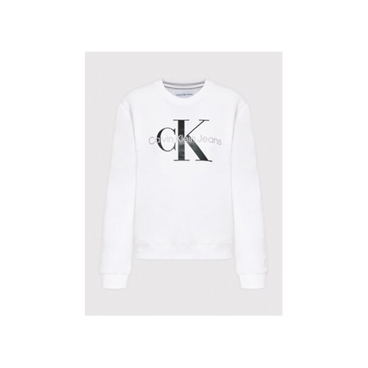 Calvin Klein Jeans Bluza J20J219140 Biały Regular Fit XXS MODIVO