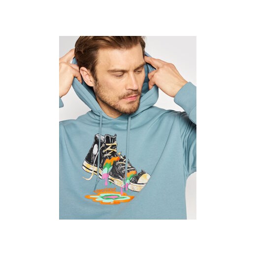 Converse Bluza Paint Drip Graphic 10022937-A03 Niebieski Regular Fit Converse S MODIVO