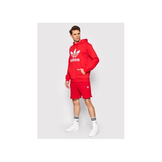 adidas Bluza adicolor Classics Trefoil HE9500 Czerwony Standard Fit M MODIVO