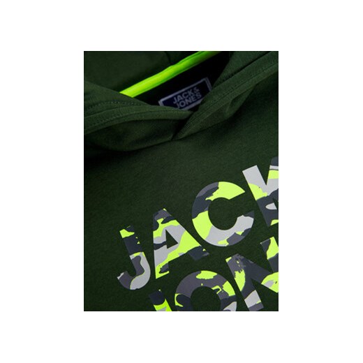 Jack&Jones Junior Bluza 12237172 Zielony Regular Fit Jack&jones Junior 128 MODIVO