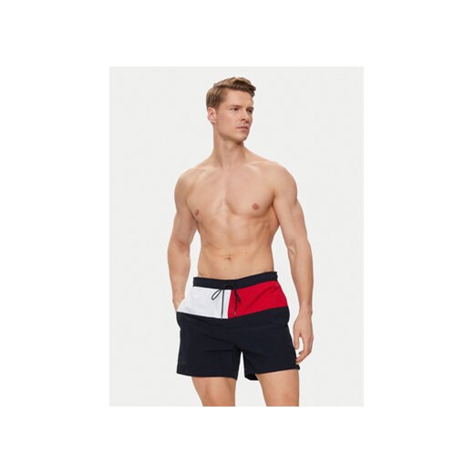 Tommy Hilfiger Szorty kąpielowe UM0UM03259 Granatowy Regular Fit Tommy Hilfiger L MODIVO