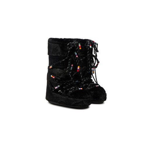 Moon Boot Śniegowce Icon Faux Fur BEADS80D1408990 Czarny Moon Boot 35_38 MODIVO