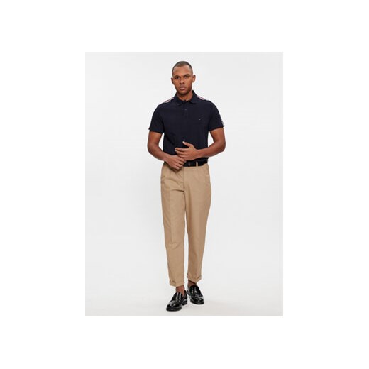 Tommy Hilfiger Polo Global Stripe Monotype Reg Polo MW0MW33591 Granatowy Regular Tommy Hilfiger S MODIVO