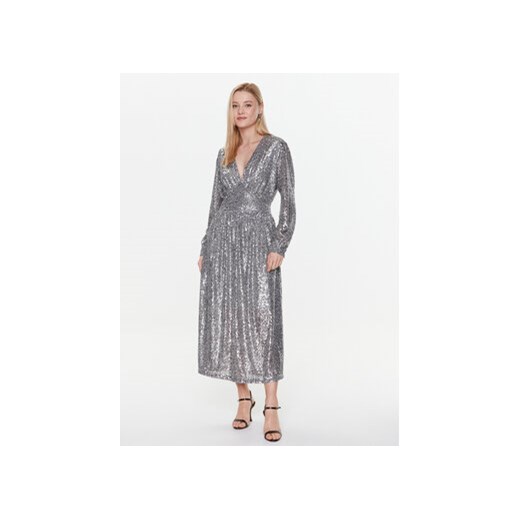 Dixie Sukienka koktajlowa AHGDTCZA Srebrny Regular Fit Dixie M MODIVO