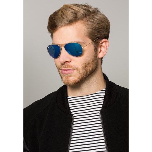 RayBan AVIATOR Okulary przeciwsłoneczne blau/goldfarben zalando  z filtrem SPF