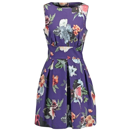 Closet Sukienka letnia navy zalando fioletowy abstrakcyjne wzory