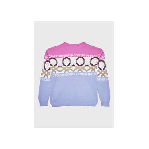 United Colors Of Benetton Sweter 1194Q101X Fioletowy Regular Fit United Colors Of Benetton 160 MODIVO