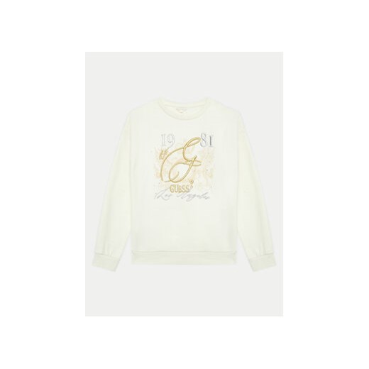 Guess Bluza J4BQ05 KAV34 Écru Regular Fit Guess 10Y MODIVO