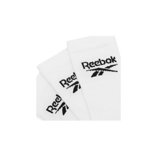 Reebok Zestaw 3 par wysokich skarpet unisex R0452-SS24 (3-pack) Biały Reebok 40_42 MODIVO