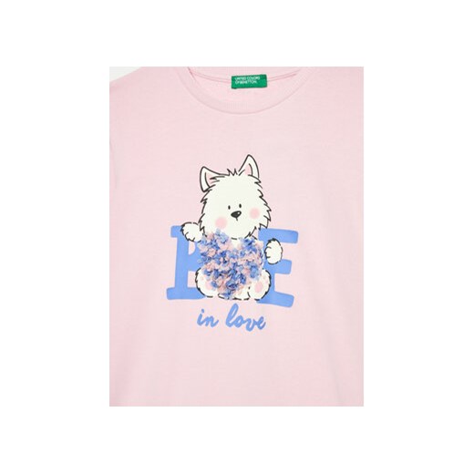 United Colors Of Benetton Bluza 3J68G10FU Różowy Regular Fit United Colors Of Benetton 90 MODIVO