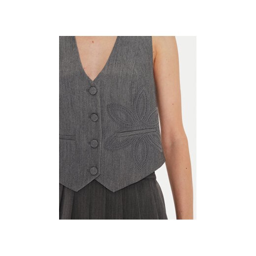 Desigual Kamizelka garniturowa Bruselas 24WWEWBX Szary Slim Fit Desigual XL MODIVO