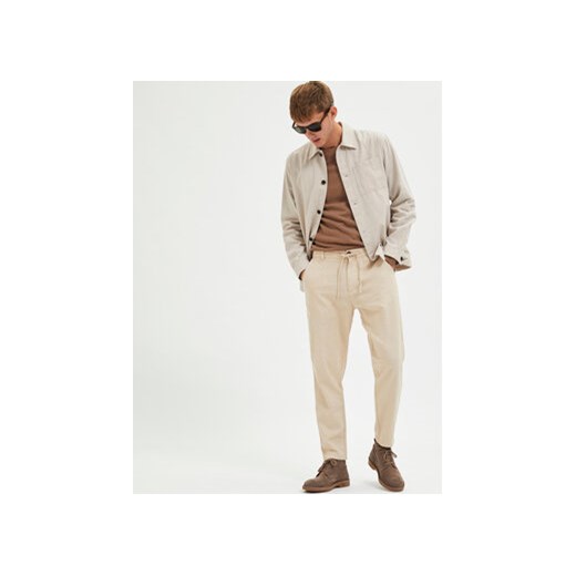 Selected Homme Chinosy 16087636 Beżowy Slim Tapered Fit Selected Homme S MODIVO