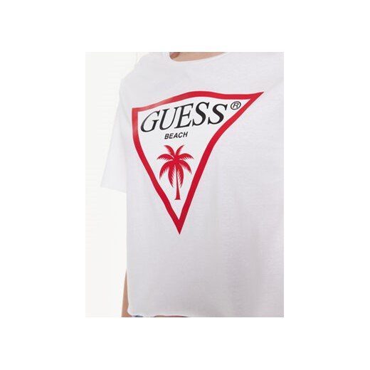 Guess T-Shirt Logo E02I01 JA914 Biały Boxy Fit Guess XS MODIVO