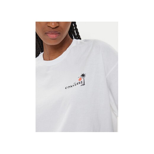 Converse T-Shirt W Beach Scenentee 10026378-A01 Biały Regular Fit Converse L MODIVO