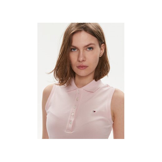 Tommy Hilfiger Polo 1985 WW0WW41794 Różowy Slim Fit Tommy Hilfiger M MODIVO