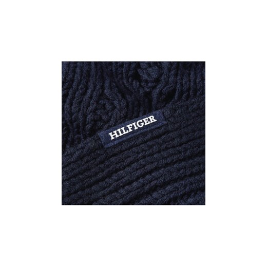 Tommy Hilfiger Szalik Monotype Chunky Knit Scarf AM0AM11507 Granatowy Tommy Hilfiger uniwersalny MODIVO