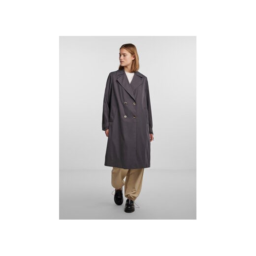 Pieces Trencz 17141582 Szary Loose Fit Pieces XS MODIVO