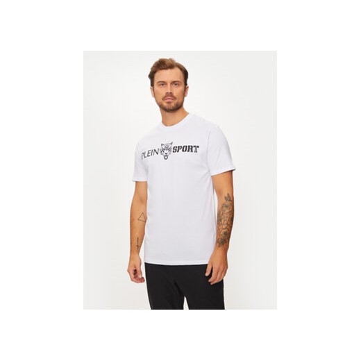 Plein Sport T-Shirt AADC MTK7197 SJY001N Biały Regular Fit ze sklepu MODIVO w kategorii T-shirty męskie - zdjęcie 177365986