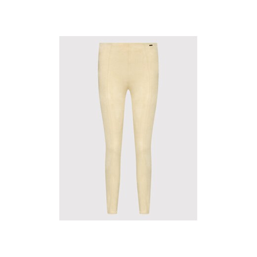 Guess Spodnie materiałowe W1YB90 WE0L0 Beżowy Slim Fit Guess M MODIVO