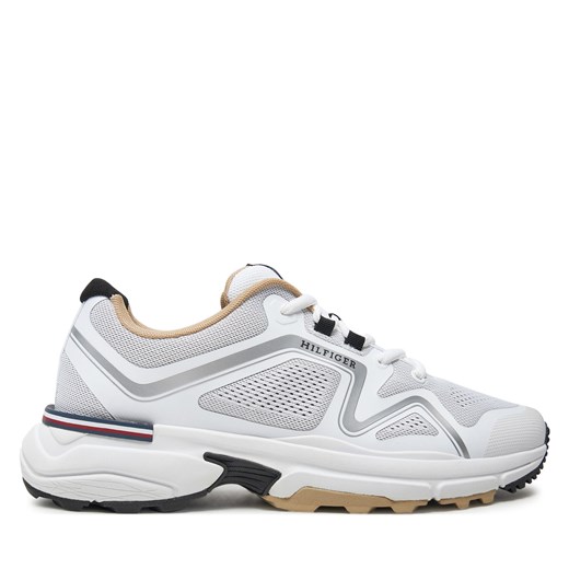 Sneakersy Tommy Hilfiger M Runner Tech Knit FM0FM05109 Biały Tommy Hilfiger 45 eobuwie.pl