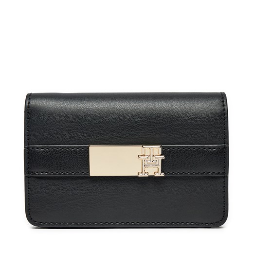 Duży Portfel Damski Tommy Hilfiger Th Heritage Slim Med Wallet AW0AW16916 Czarny Tommy Hilfiger one size eobuwie.pl