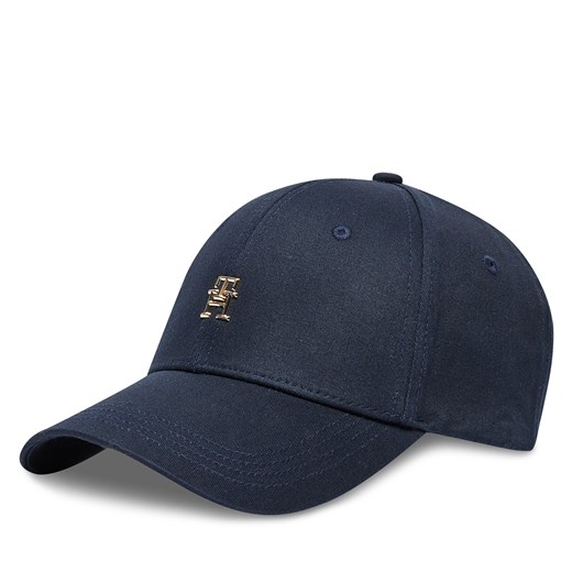 Czapka z daszkiem Tommy Hilfiger Essential Chic Cap AW0AW15772 Granatowy Tommy Hilfiger one size eobuwie.pl