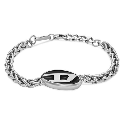 Bransoletka Diesel Steel Font DX1469040 Srebrny Diesel one size okazyjna cena eobuwie.pl