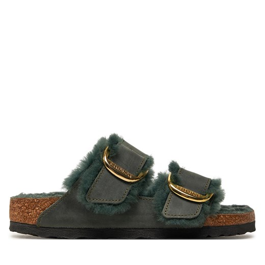 Klapki Birkenstock Arizona Bb Shearling Leoi 1028070 Zielony 35 eobuwie.pl