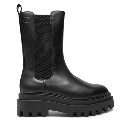 Sztyblety Calvin Klein Jeans Flatform YW0YW01542 Czarny 40 eobuwie.pl