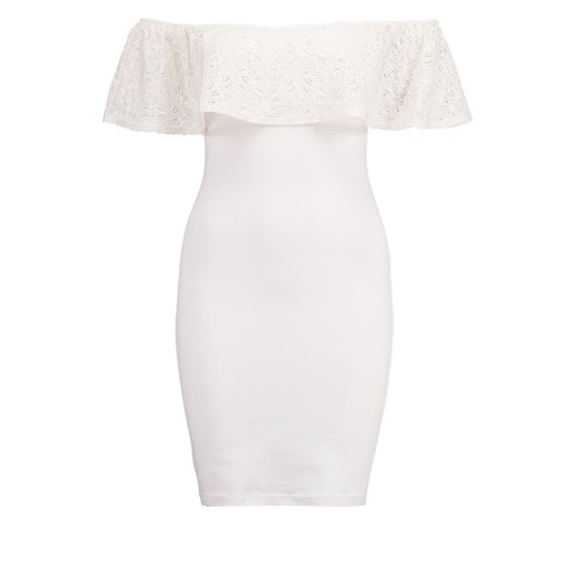 Miss Selfridge Sukienka z dżerseju cream zalando bialy abstrakcyjne wzory