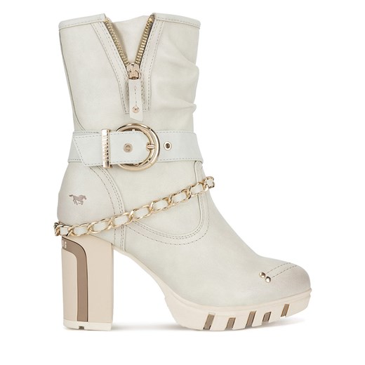 Botki Mustang 1363-505 Biały Mustang 41 eobuwie.pl