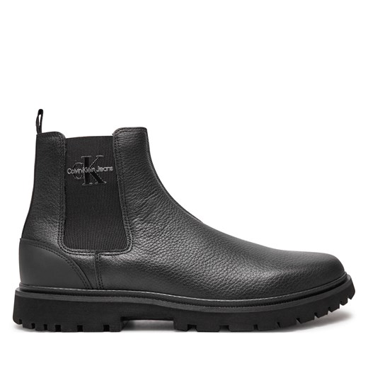 Sztyblety Calvin Klein Jeans Eva Mid Chelsea Boot Lth YM0YM00750 Czarny 43 eobuwie.pl