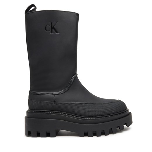 Kalosze Calvin Klein Jeans YW0YW01559 Czarny ze sklepu eobuwie.pl w kategorii Kalosze damskie - zdjęcie 177400899