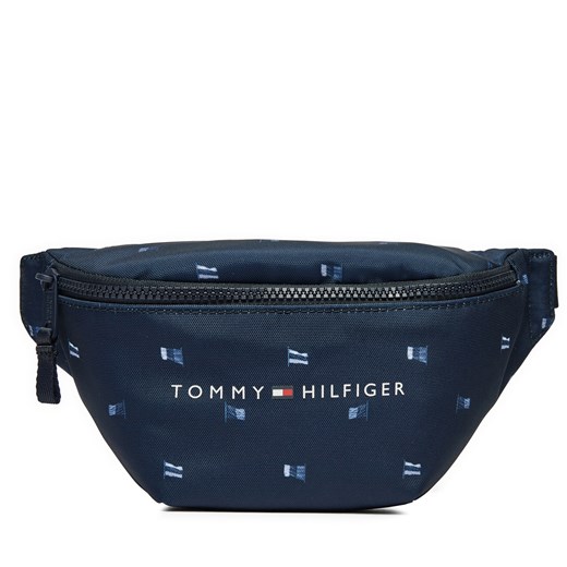 Saszetka nerka Tommy Hilfiger Th Essential Aop AU0AU01949 Granatowy Tommy Hilfiger one size eobuwie.pl