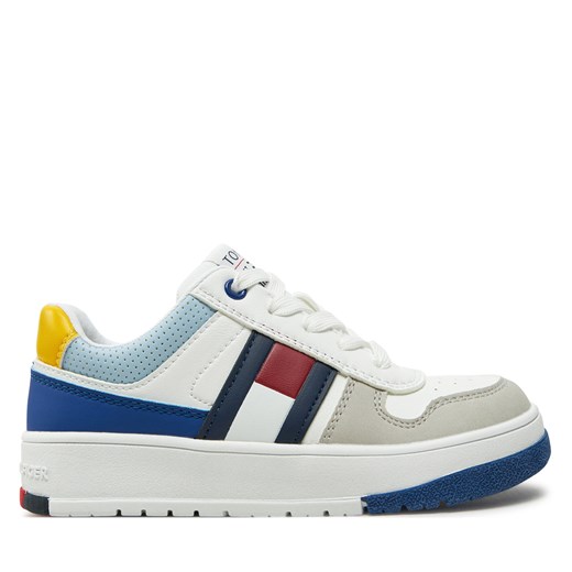 Sneakersy Tommy Hilfiger Flag Low Cut Lace-Up Sneaker T3X9-33863-1269 M Biały ze sklepu eobuwie.pl w kategorii Buty sportowe dziecięce - zdjęcie 177402978