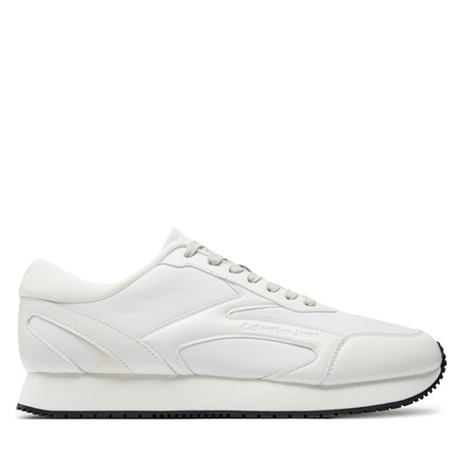 Sneakersy Calvin Klein Jeans Retro Runner Multilayer YM0YM01117 Biały ze sklepu eobuwie.pl w kategorii Buty sportowe męskie - zdjęcie 177403255