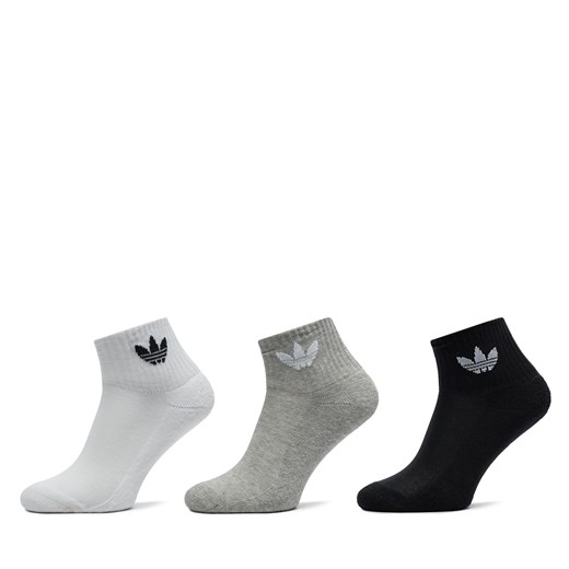 Zestaw 3 par wysokich skarpet unisex adidas Mid Crew IJ5612 Kolorowy 34/36 eobuwie.pl