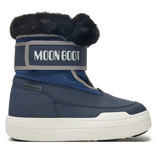Śniegowce Moon Boot Junior Park Strap 80D3440030 Granatowy Moon Boot 33 eobuwie.pl