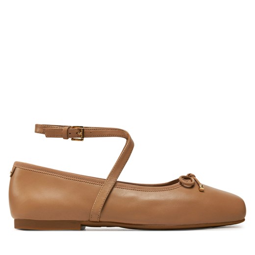 Baleriny Michael Kors Collette Leather Ballet Flat 40T4CTFP1L Brązowy ze sklepu eobuwie.pl w kategorii Balerinki - zdjęcie 177406526