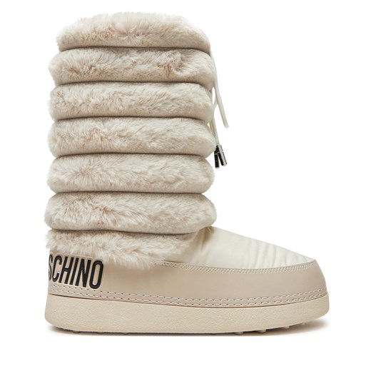 Śniegowce LOVE MOSCHINO JA24312G0LISH120 Écru ze sklepu eobuwie.pl w kategorii Śniegowce damskie - zdjęcie 177407338