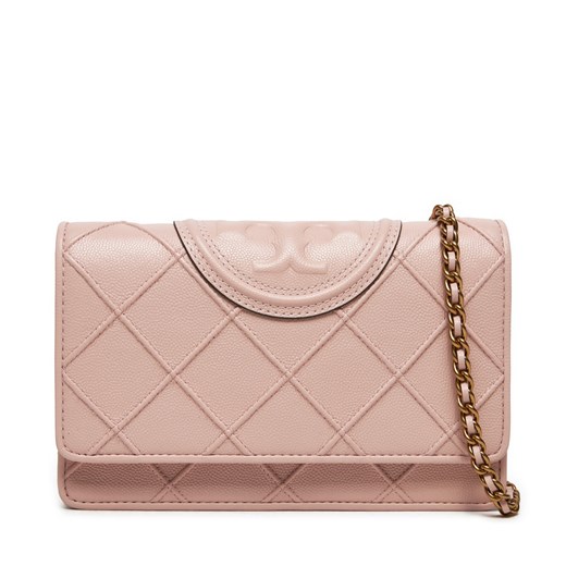 Torebka Tory Burch Fleming Soft Polished Grain Chain Wallet 158604 Różowy Tory Burch one size eobuwie.pl okazja